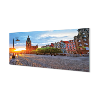 Acrylic print Gdansk old town sunrise