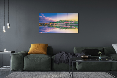 Acrylic print River sunset germany