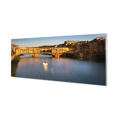 Acrylic print Italy bridged sunrise