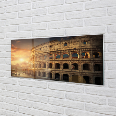 Acrylic print Sunset rome colosseum