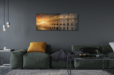 Acrylic print Sunset rome colosseum