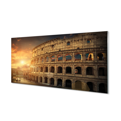 Acrylic print Sunset rome colosseum