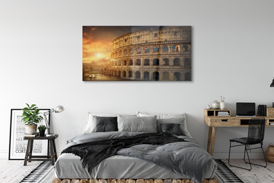 Acrylic print Sunset rome colosseum