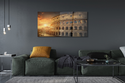 Acrylic print Sunset rome colosseum