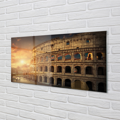 Acrylic print Sunset rome colosseum