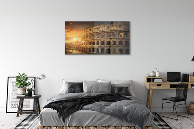 Acrylic print Sunset rome colosseum