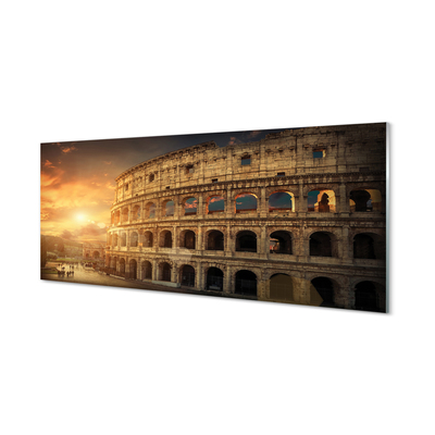 Acrylic print Sunset rome colosseum