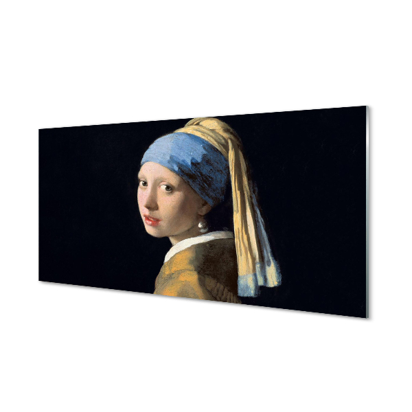 Acrylic print Art girl with a pearl earring