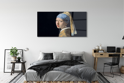 Acrylic print Art girl with a pearl earring