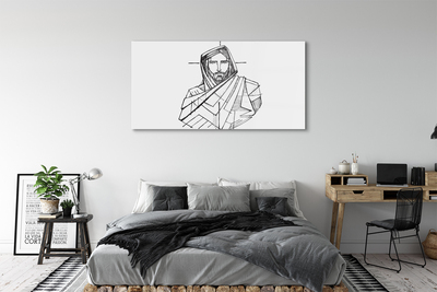 Acrylic print Jesus drawing