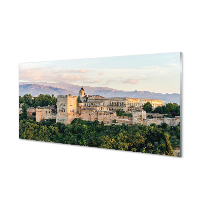 Acrylic print Spain castle mountain forest