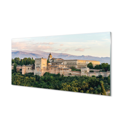 Acrylic print Spain castle mountain forest