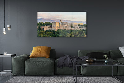 Acrylic print Spain castle mountain forest