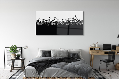 Acrylic print Black and white notes