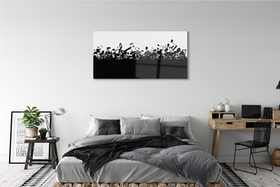 Acrylic print Black and white notes