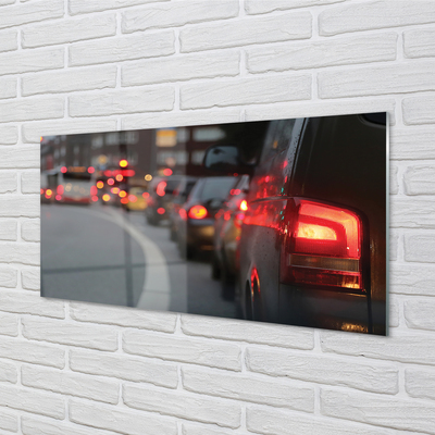 Acrylic print Cars cork city street lights