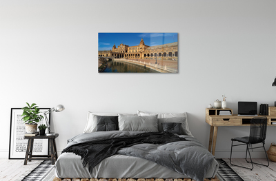 Acrylic print Spain old city market