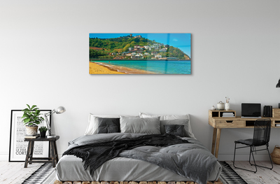 Acrylic print Spain mountain village beach