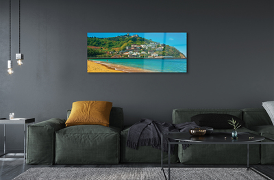 Acrylic print Spain mountain village beach