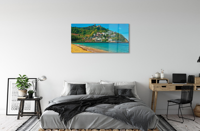 Acrylic print Spain mountain village beach