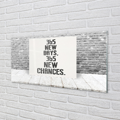 Acrylic print Brick inscription
