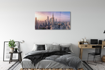 Acrylic print Sunrise panorama of warsaw