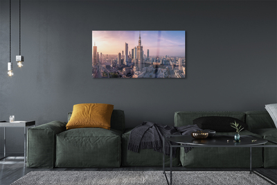 Acrylic print Sunrise panorama of warsaw