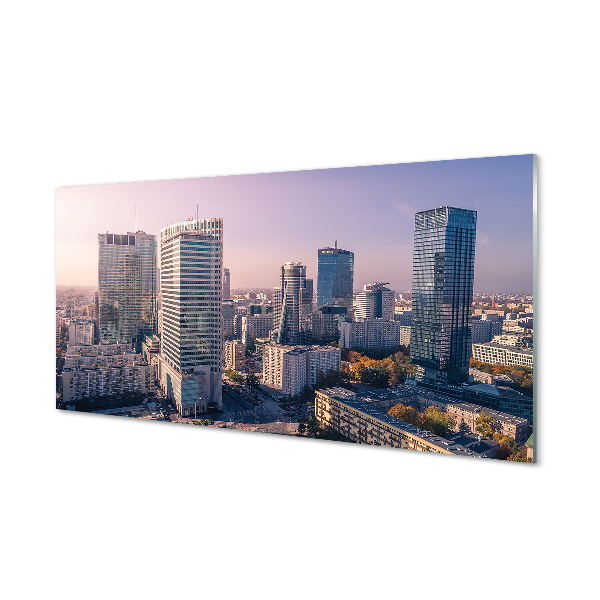 Acrylic print Panorama of warsaw