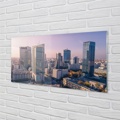 Acrylic print Panorama of warsaw