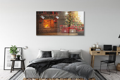Acrylic print Christmas fireplace
