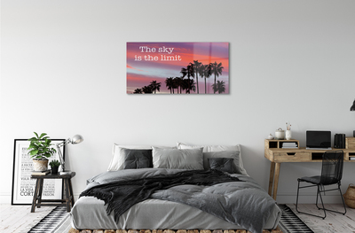Acrylic print Palm sunset sun