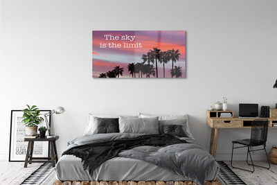 Acrylic print Palm sunset sun