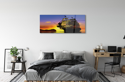 Acrylic print Sky sea ship