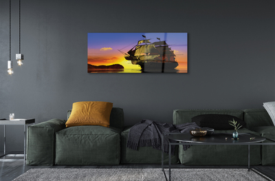 Acrylic print Sky sea ship