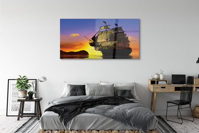 Acrylic print Sky sea ship