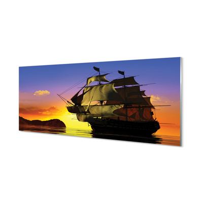 Acrylic print Sky sea ship