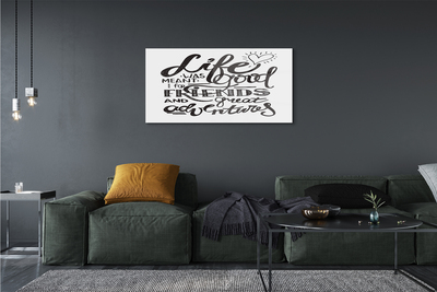 Acrylic print Motivate brown string