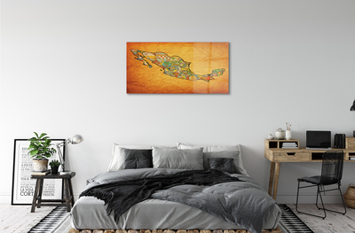 Acrylic print Colored map
