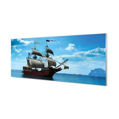 Acrylic print The sky clouds seas