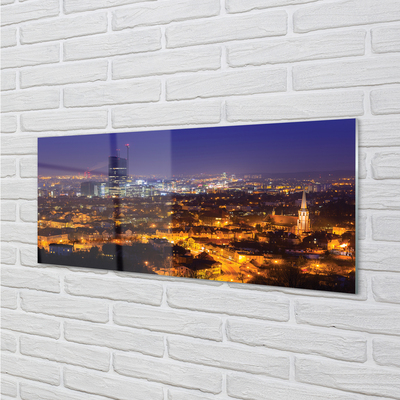 Acrylic print Night view city of gdansk