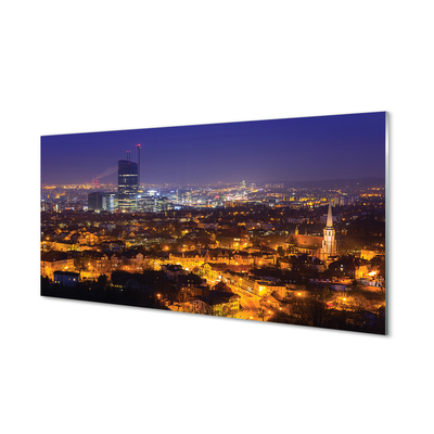 Acrylic print Night view city of gdansk