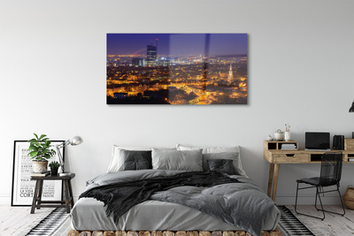 Acrylic print Night view city of gdansk