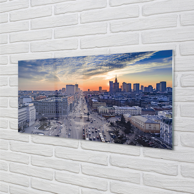 Acrylic print Warsaw sunset