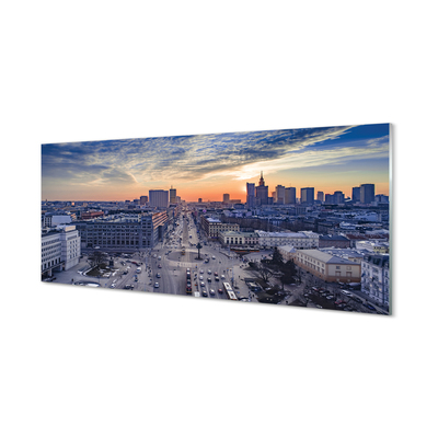 Acrylic print Warsaw sunset