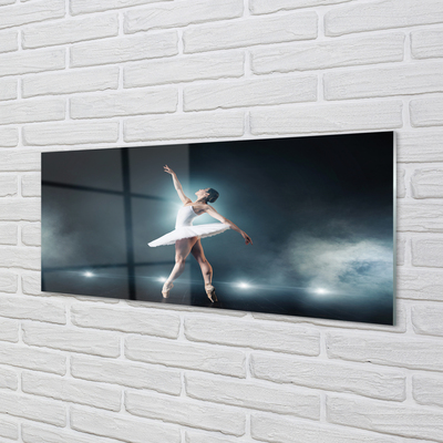 Acrylic print Woman white ballet dress