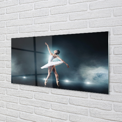 Acrylic print Woman white ballet dress