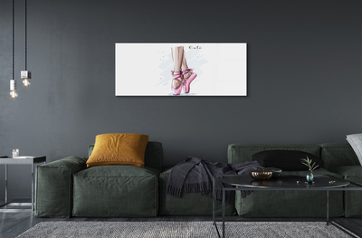 Acrylic print Pink ballet shoes