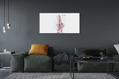 Acrylic print Pink ballet shoes