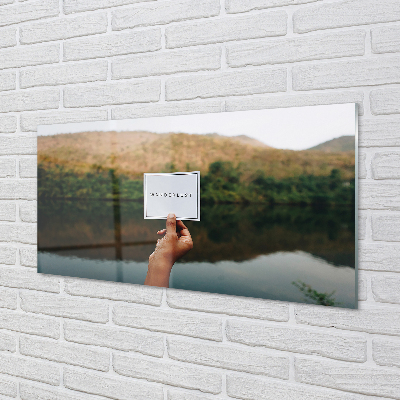 Acrylic print Panorama lettering by hand