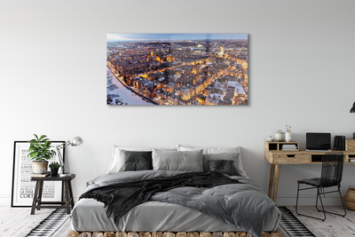 Acrylic print River panorama gdansk winter